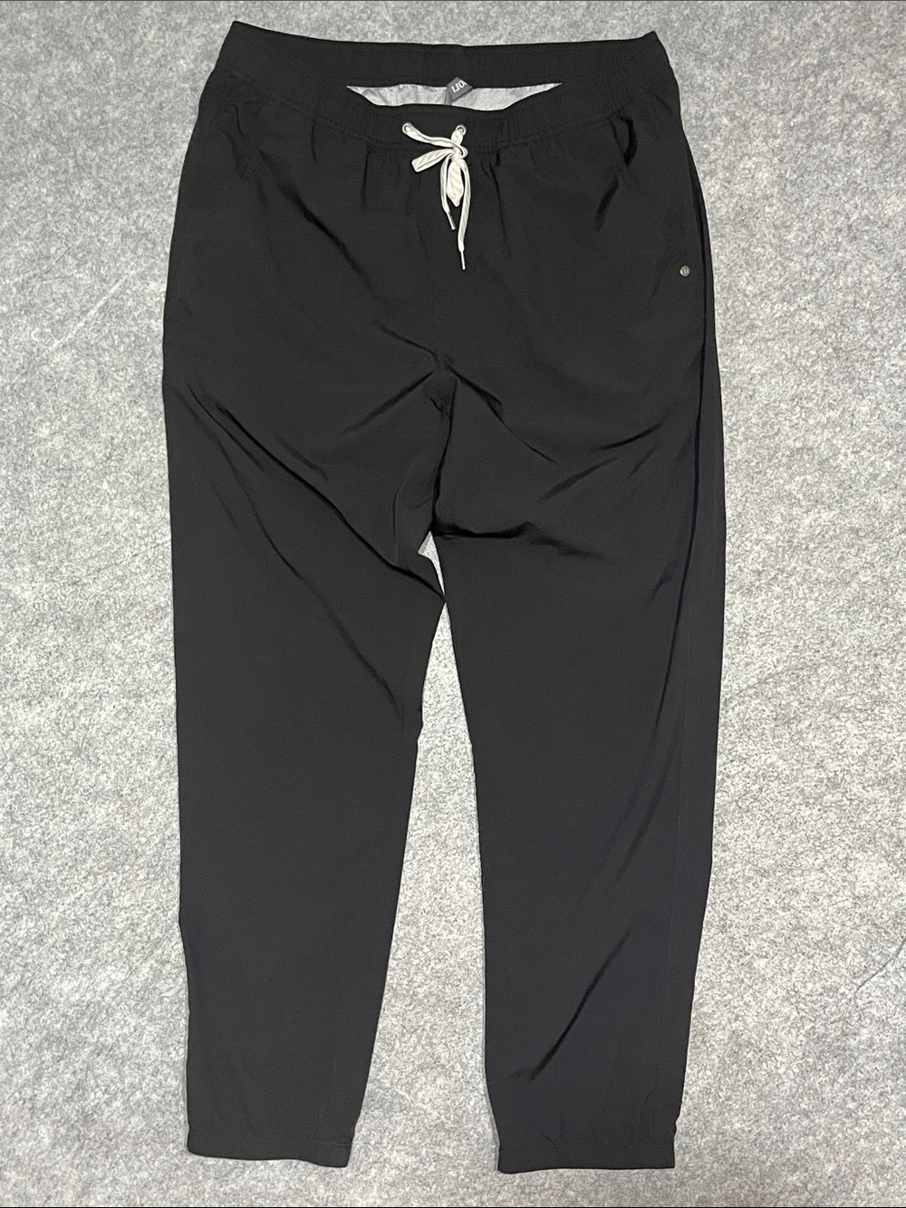 Vuori Black Jogger Pants with Contrast Drawstring